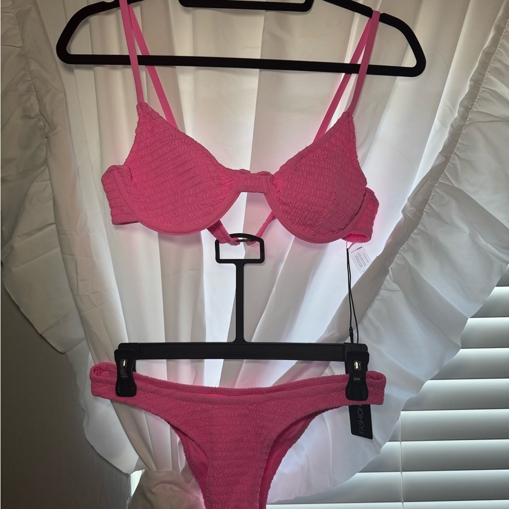 Fashion Nova Hot Pink Bikini Set